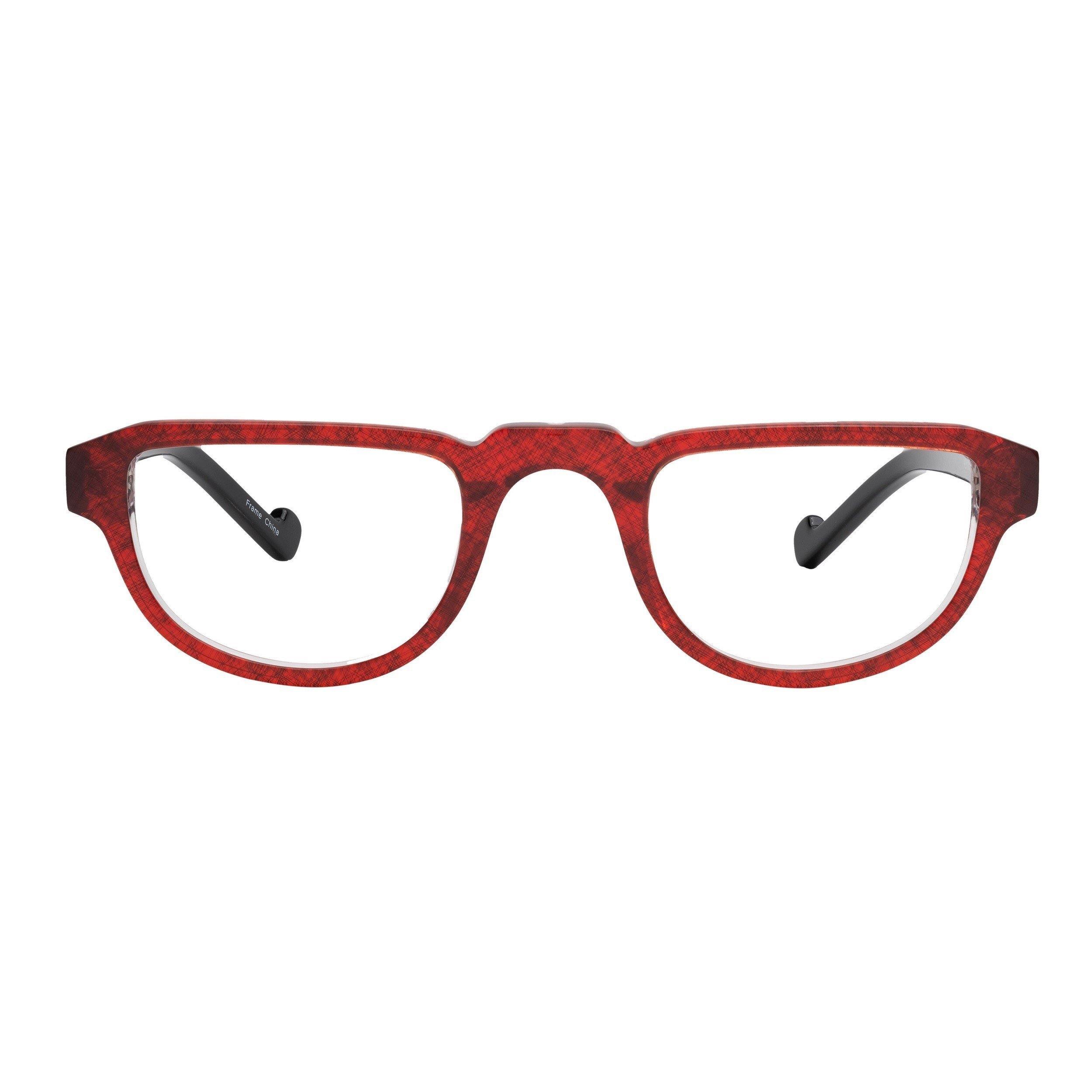 Chloe Half Frame Grid Pattern Reading Glasses