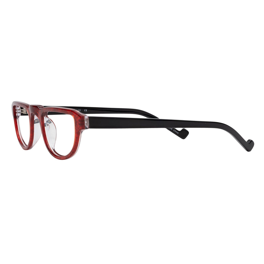 Chloe Half Frame Grid Pattern Reading Glasses, view 3