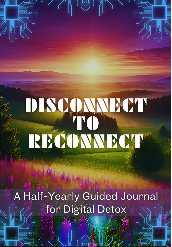 Digital Detox Journal cover, guided journal for screen time and mindfulness, Cordova Creations imprint