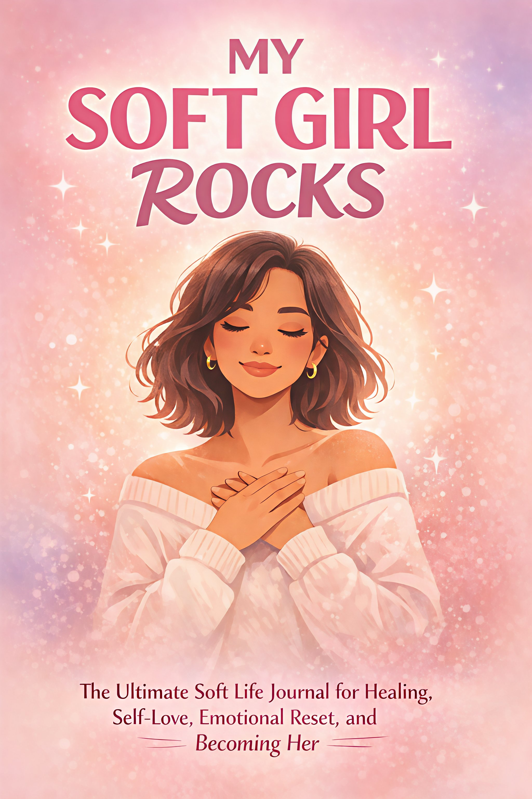 My Soft Girl Rocks guided journal cover, soft girl era reflection journal, Radical Reflections series, Cordova Creations imprint