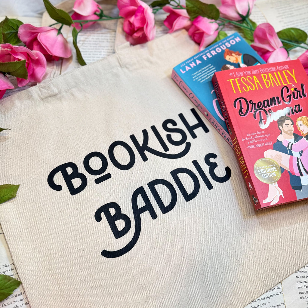 Bookish Baddie canvas tote bag