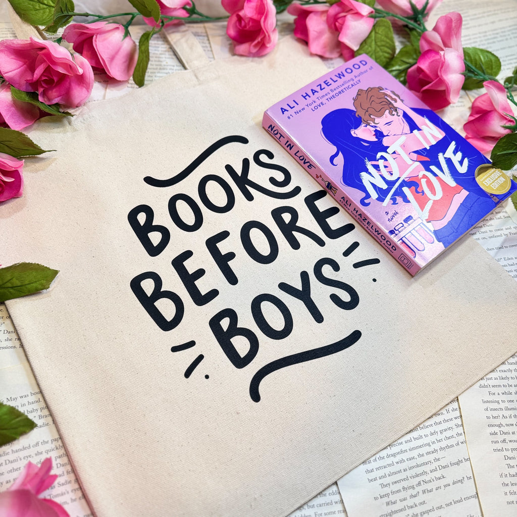 Books Before Boys canvas tote bag