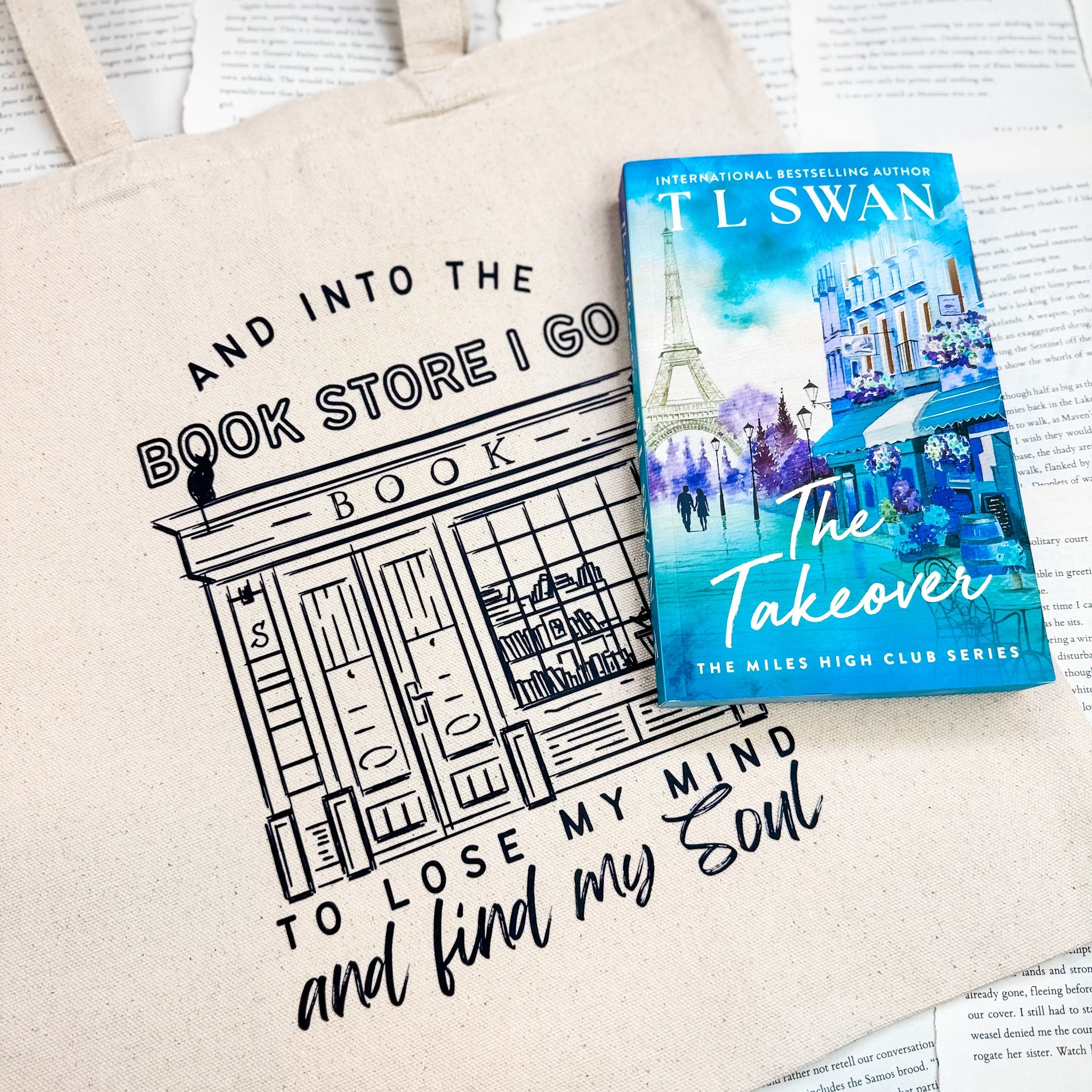 Into the Bookstore I Go canvas tote bag, view 4
