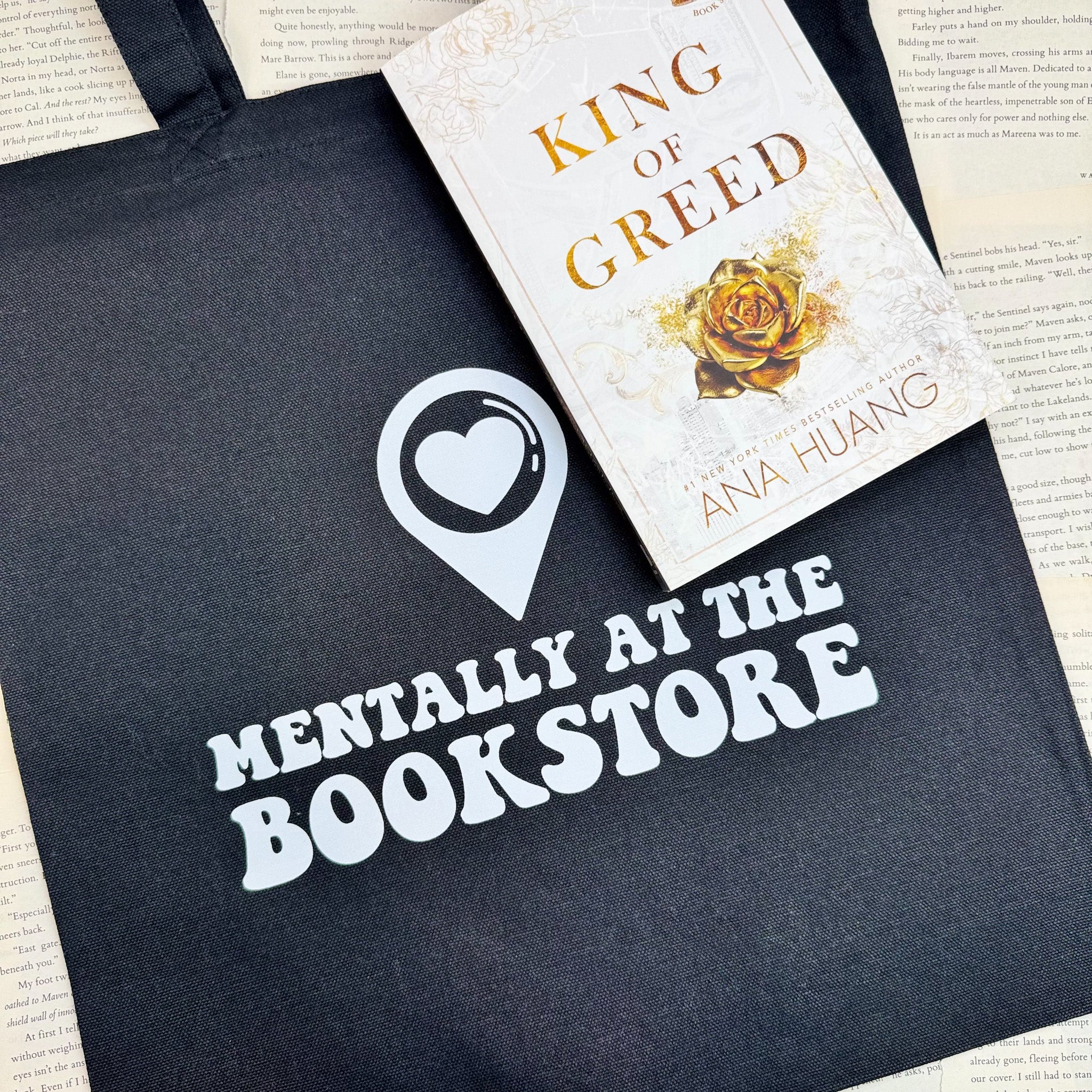 Mentally at the Bookstore canvas tote bag, view 4