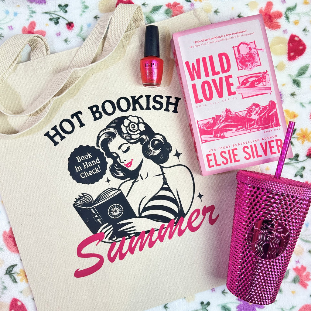Hot Bookish Summer canvas tote bag, view 2