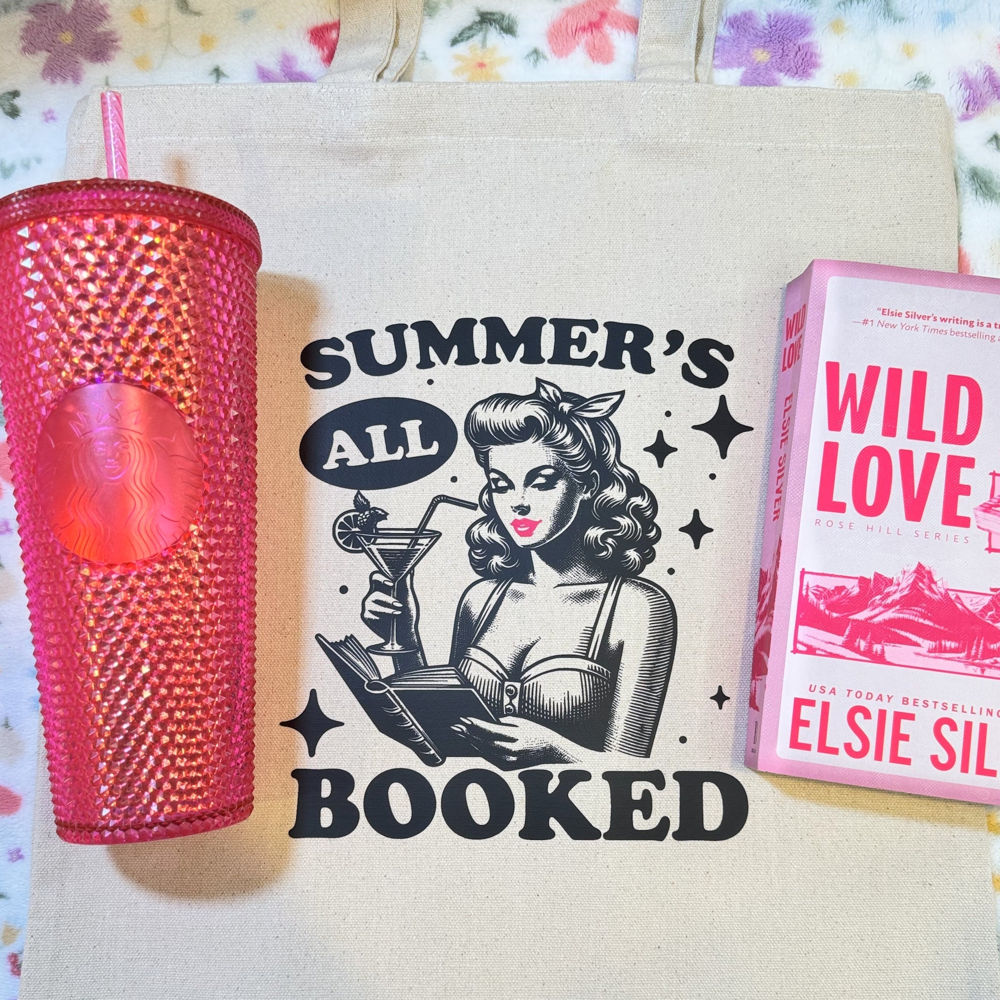 Summer’s All Booked canvas tote bag, view 2