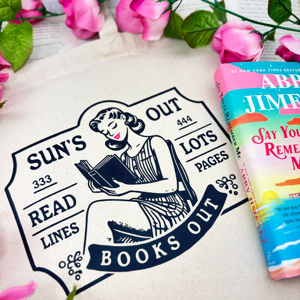Sun’s Out Books Out canvas tote bag