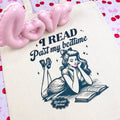 I Read Past My Bedtime canvas tote bag