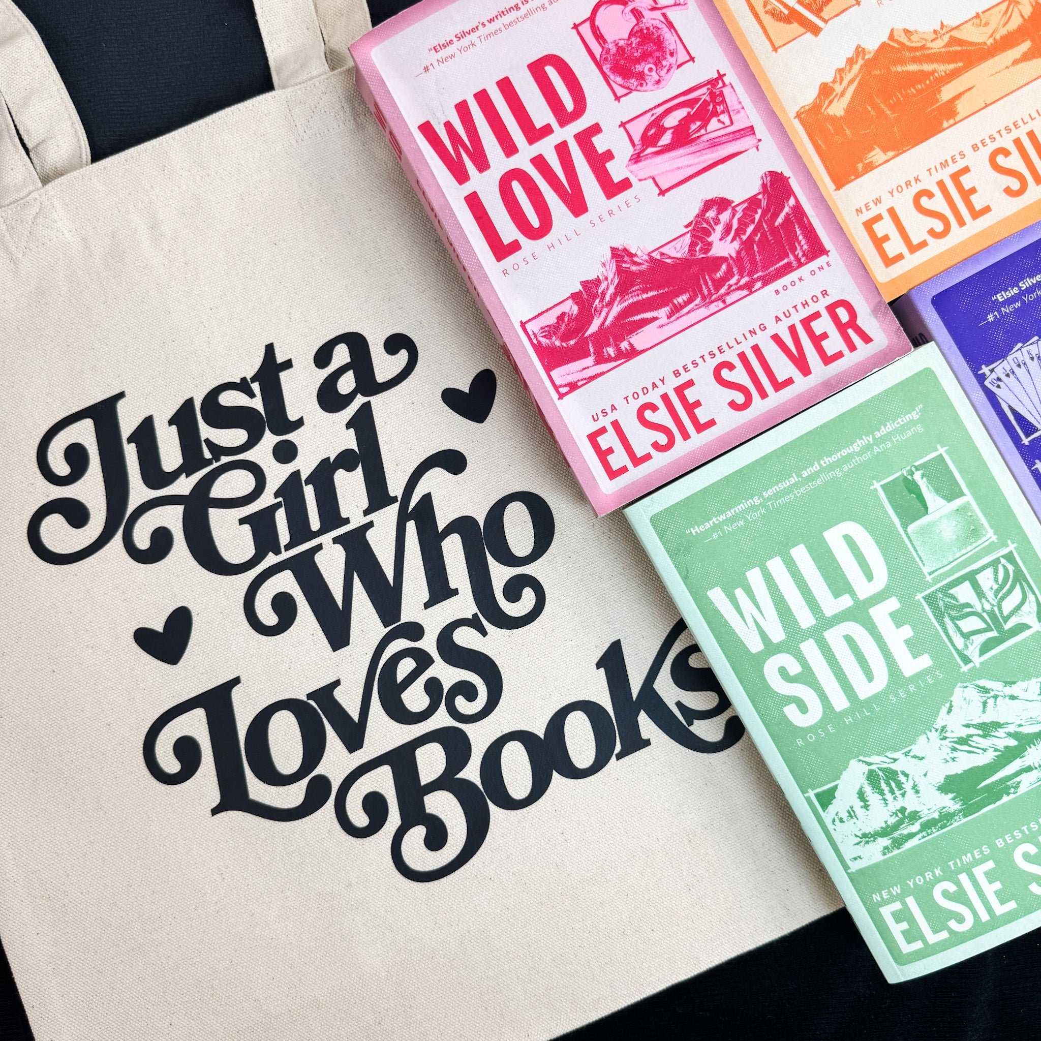 Just a Girl Who Loves Books canvas tote bag, view 6
