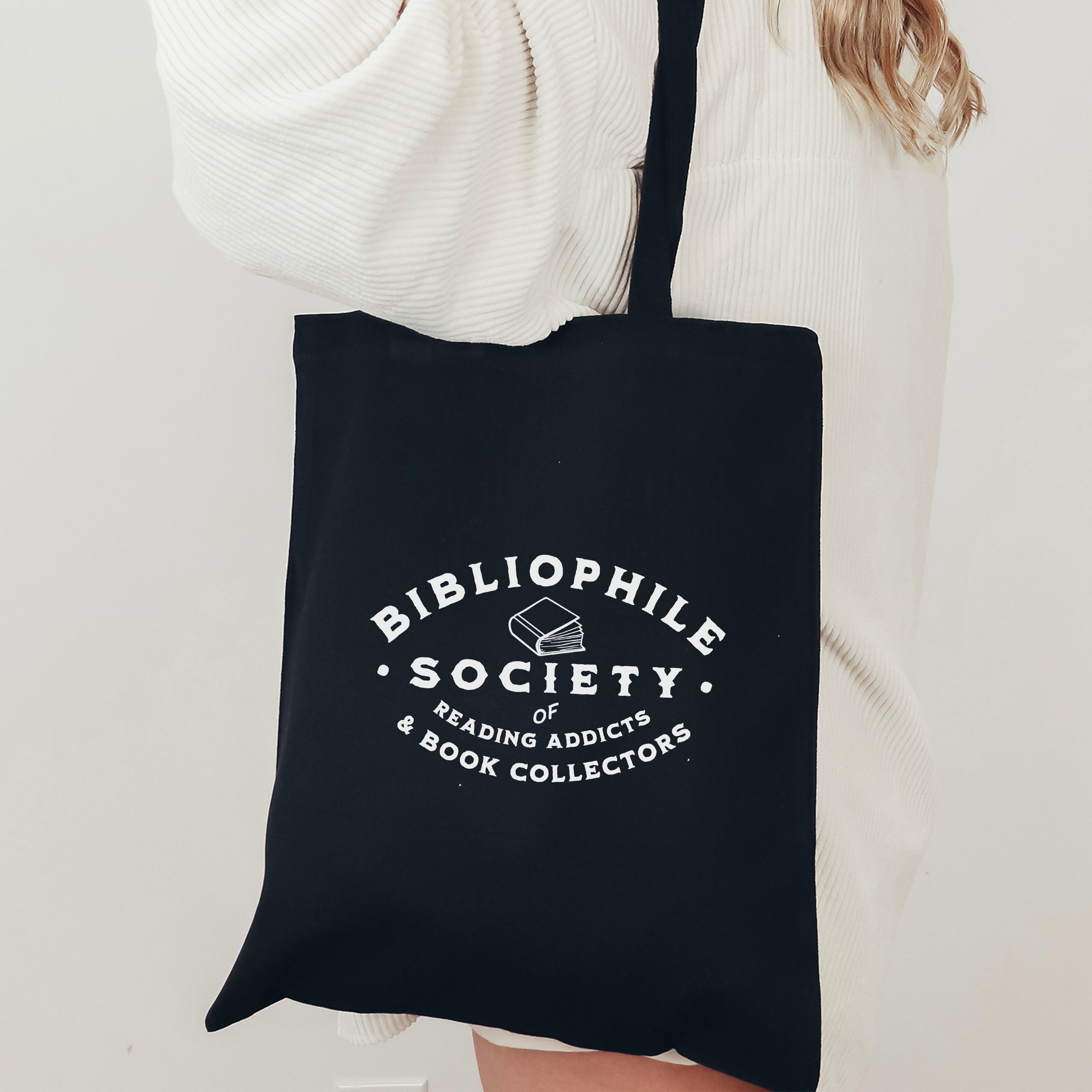 Bibliophile Society canvas tote bag, view 3