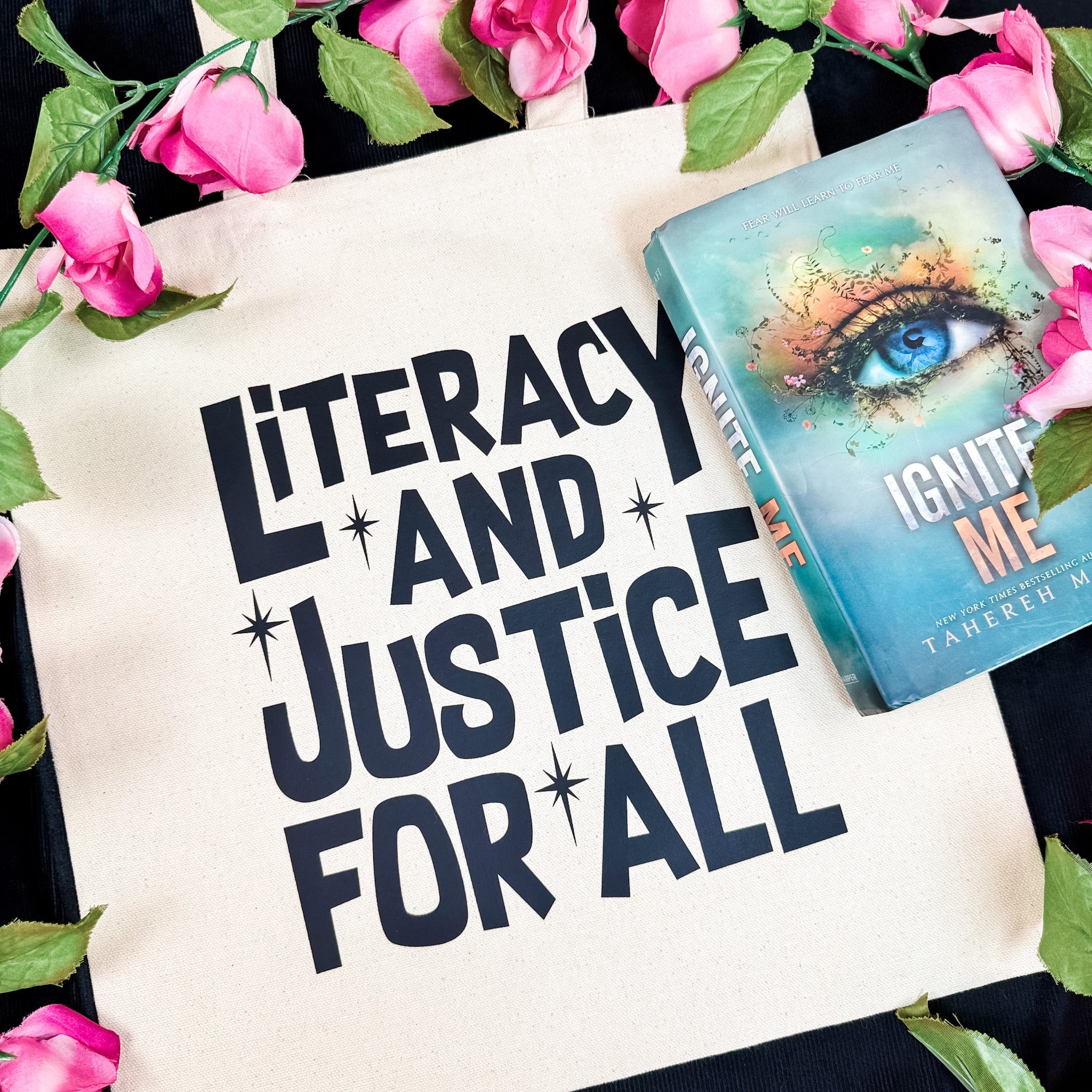 Literacy And Justice For All canvas tote bag