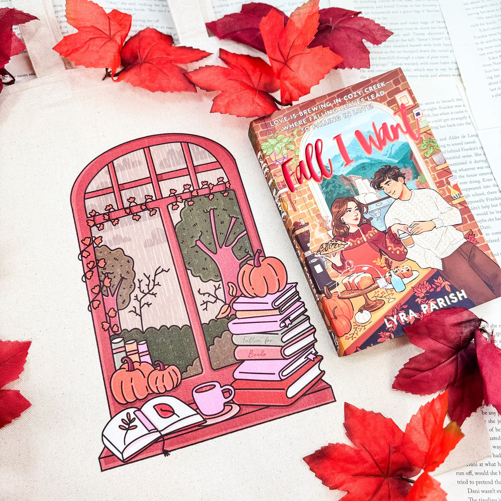 Cozy Autumn Reading Nook canvas tote bag