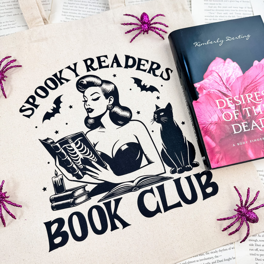 Spooky Readers Book Club canvas tote bag, view 3
