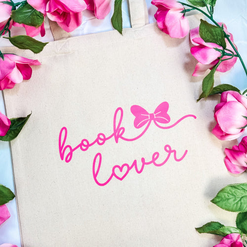 Book Lover canvas tote bag