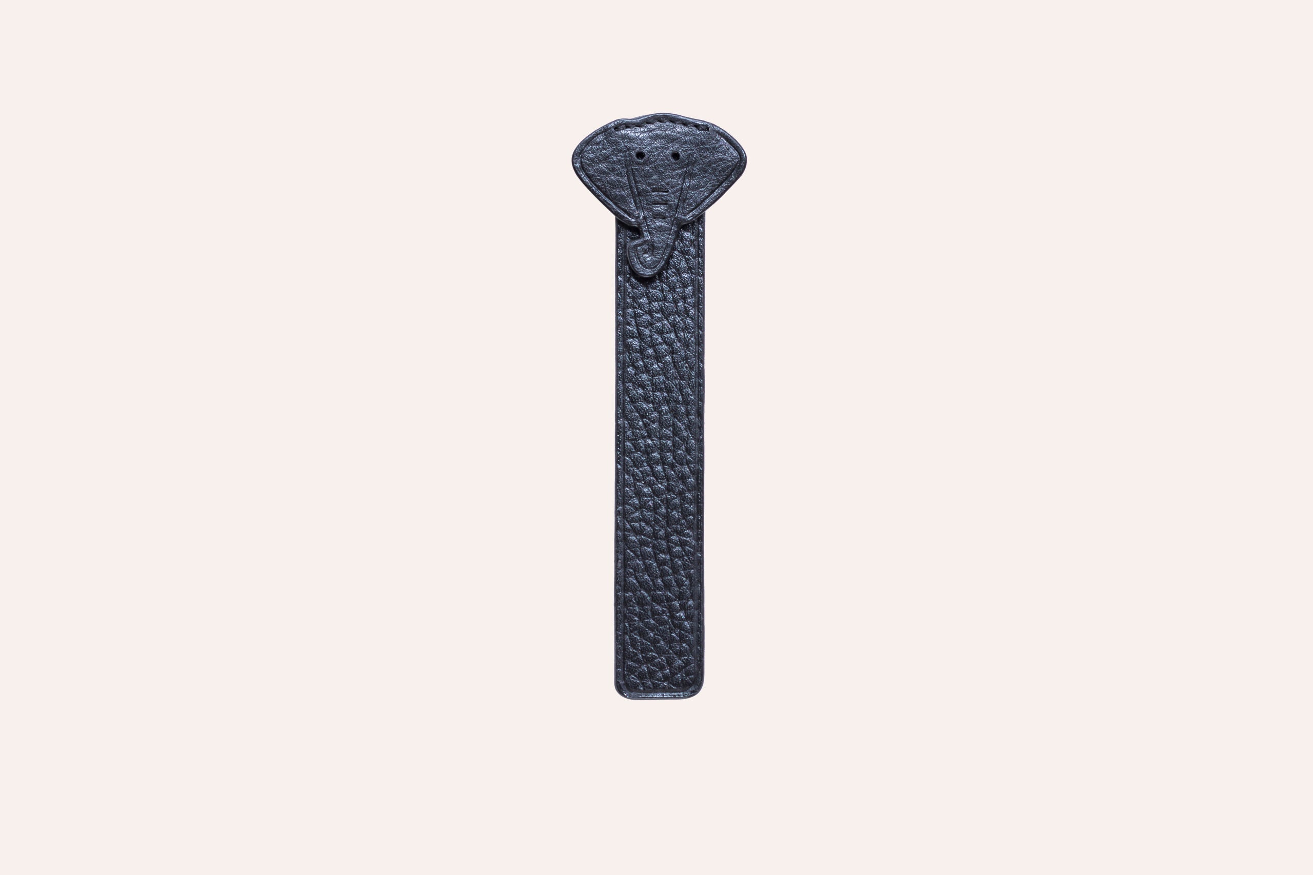 Kiko Leather Elephant Bookmark in Genuine Pebble Leather, view 4