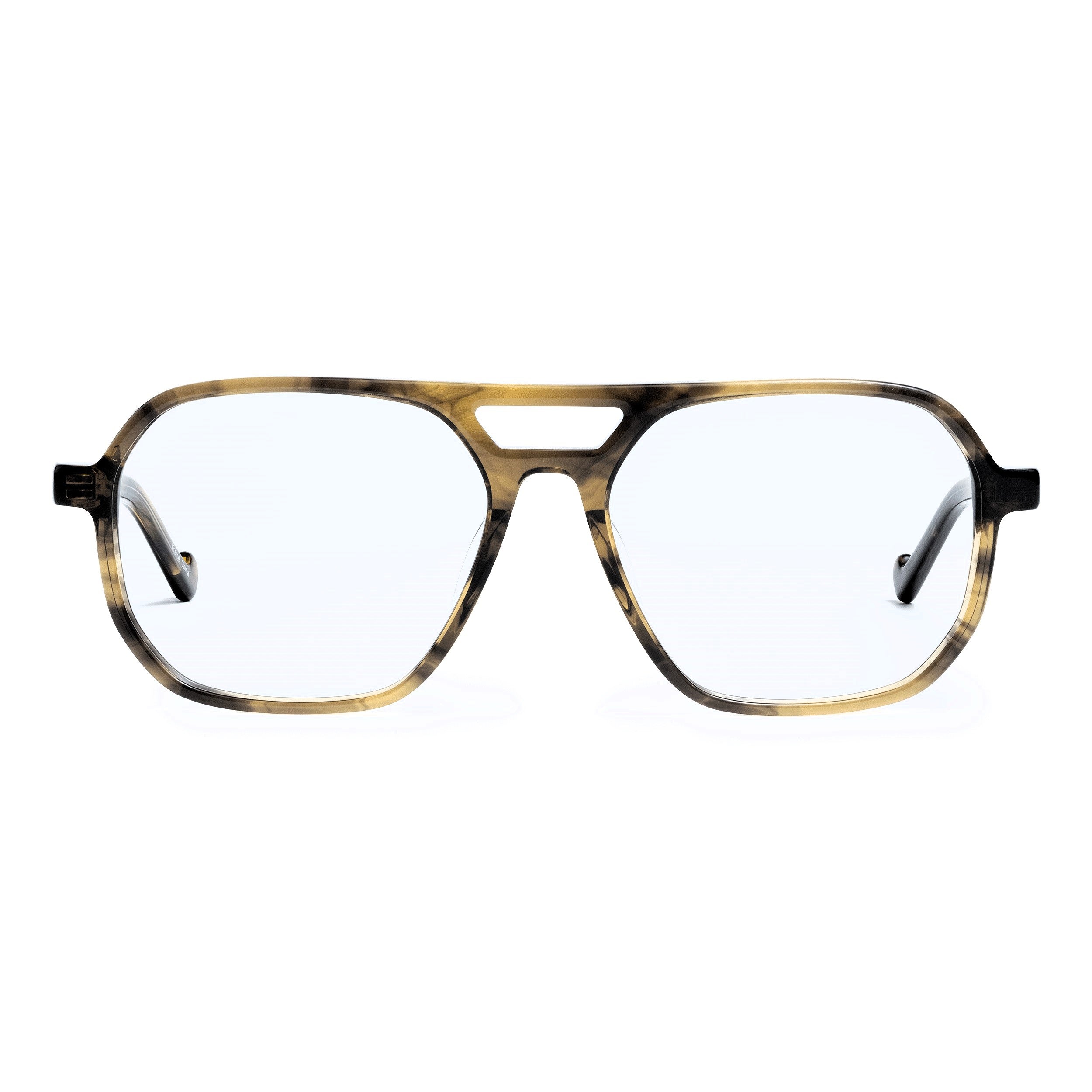 Ellis Aviator Photochromic Reading Glasses in Cedar and Charcoal