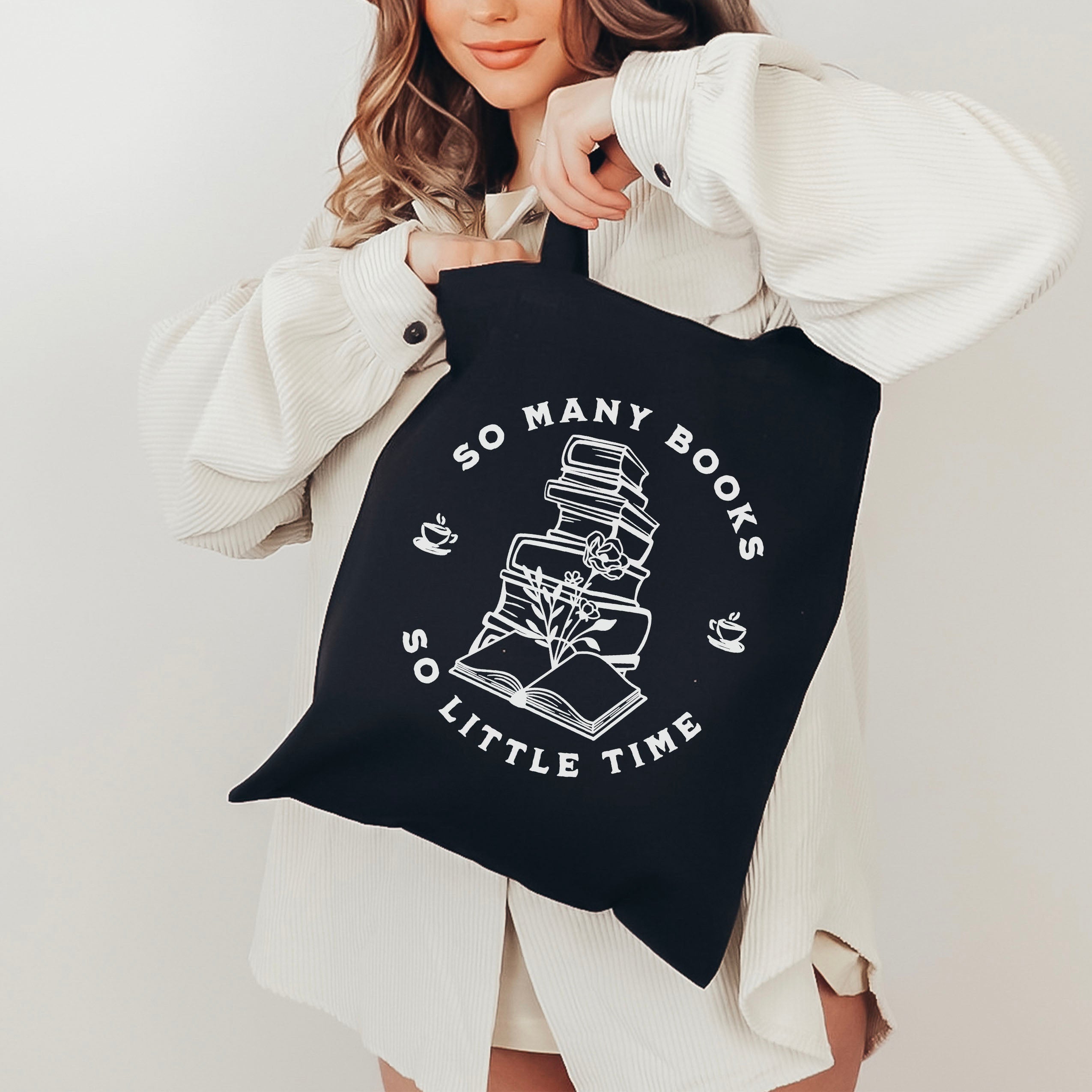 So Many Books So Little Time canvas tote bag, view 4