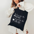 Came for the Hero, Stayed for the Villain canvas tote bag, view 3