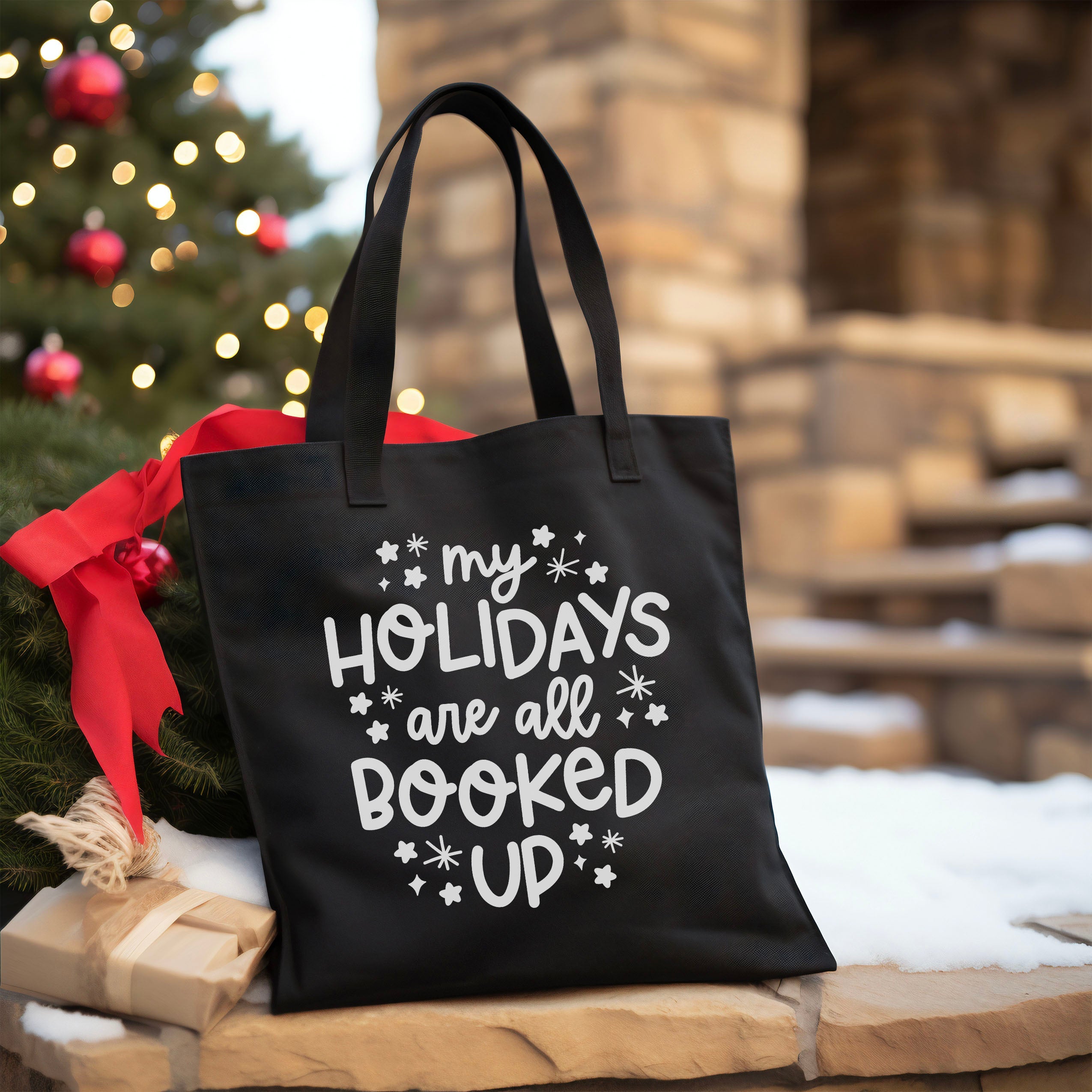 My Holidays Are All Booked Up canvas tote bag, view 2