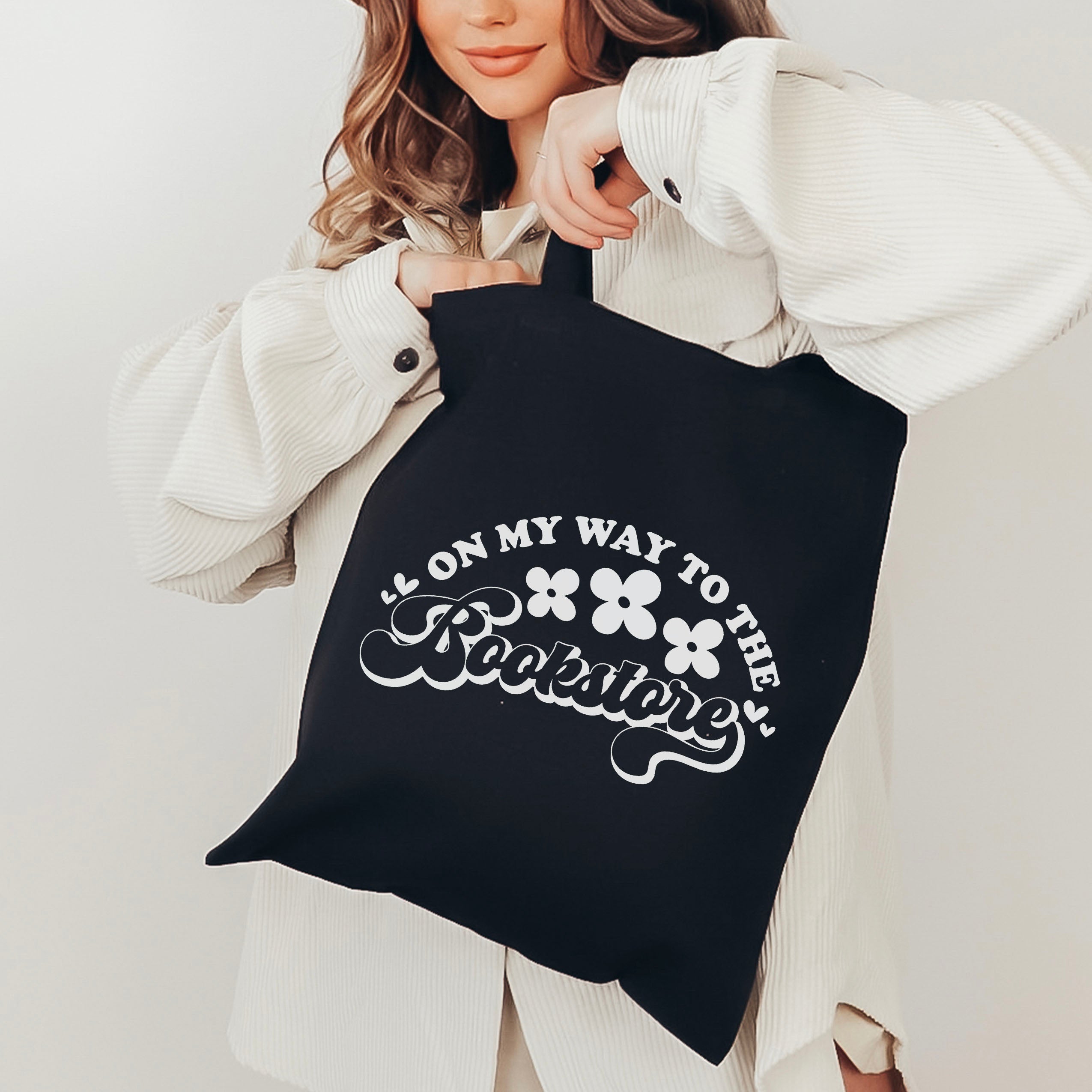 On My Way to the Bookstore canvas tote bag, view 2