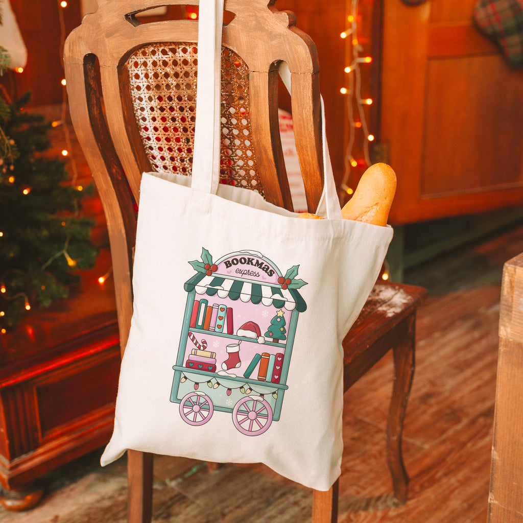 Bookmas Express canvas tote bag, view 2