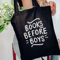 Books Before Boys canvas tote bag, view 3