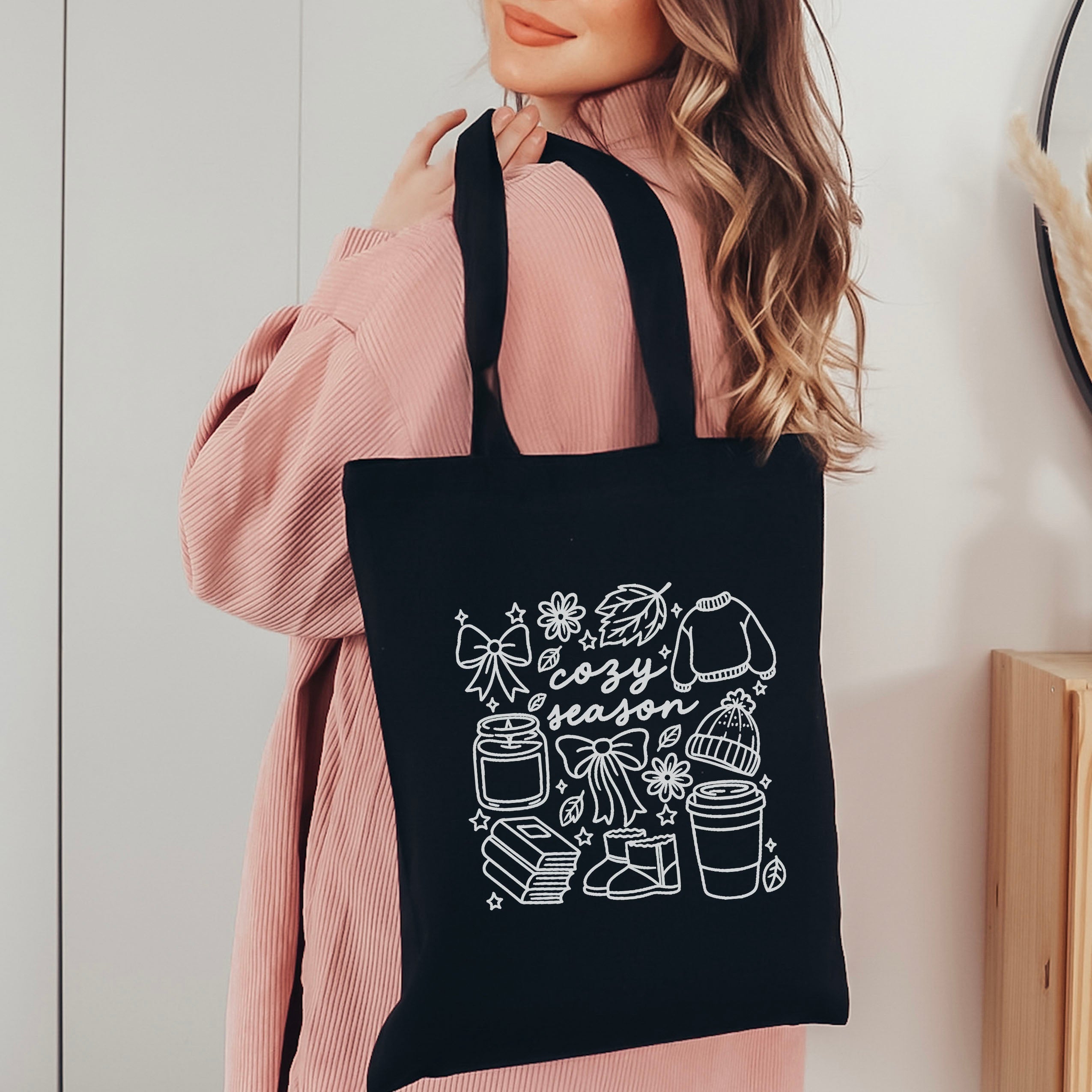 Cozy Season canvas tote bag, view 2