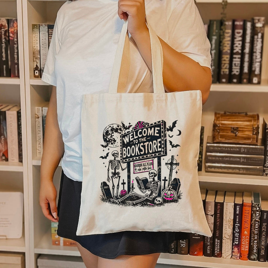 Welcome To the Bookstore canvas tote bag, view 3