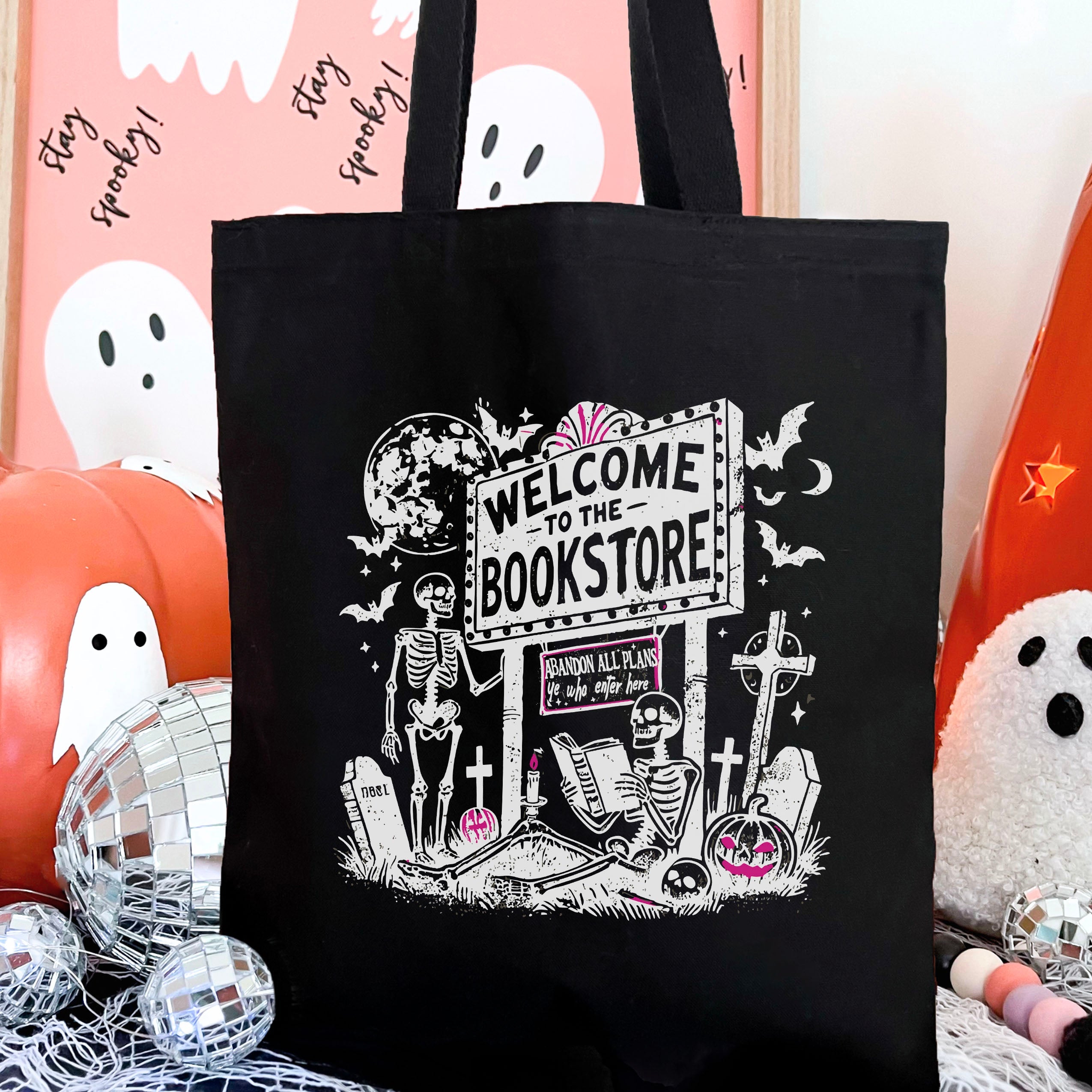 Welcome To the Bookstore canvas tote bag, view 4