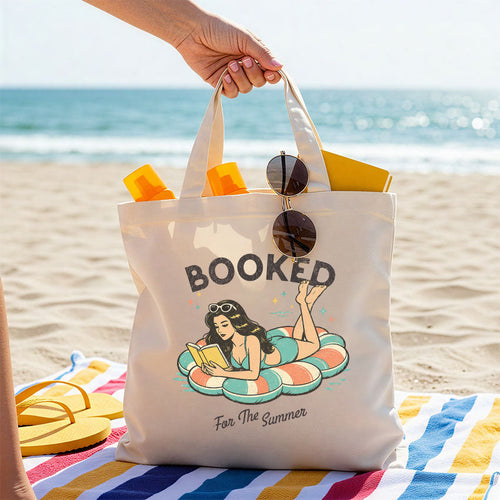 Booked For The Summer canvas tote bag