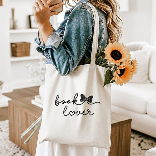 Book Lover canvas tote bag, view 2