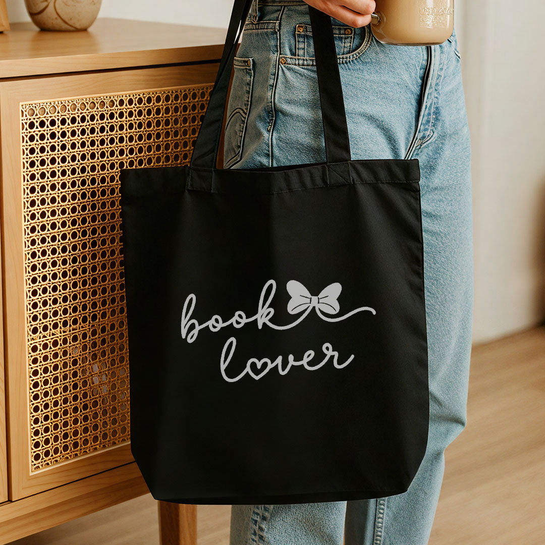 Book Lover canvas tote bag, view 3