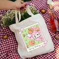 Spring Reading Picnic canvas tote bag