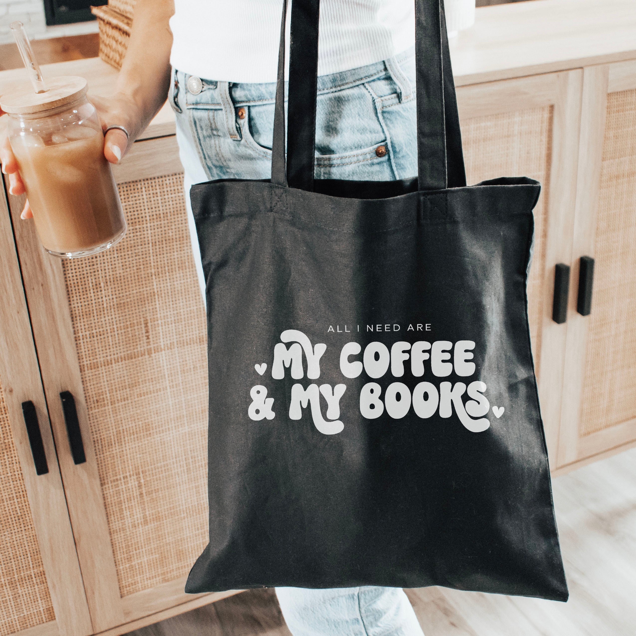 All I Need Are My Coffee & My Books canvas tote bag, view 2