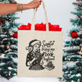 Santa Baby Bring Me A Book Boyfriend canvas tote bag