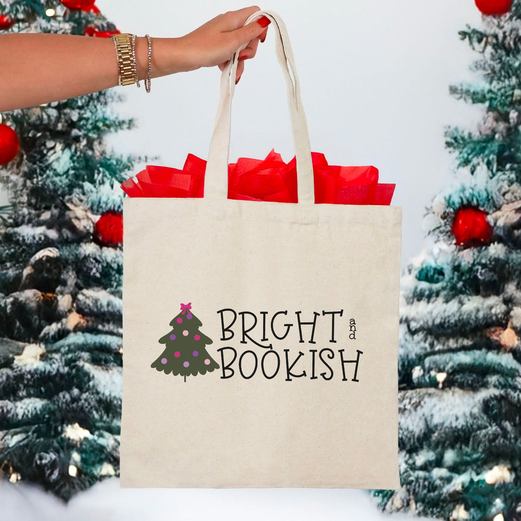 Bright and Bookish canvas tote bag, view 2