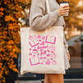 All Booked for Fall canvas tote bag