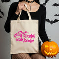 Stay Spooky Read Books canvas tote bag