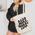 Read More Worry Less canvas tote bag, view 2