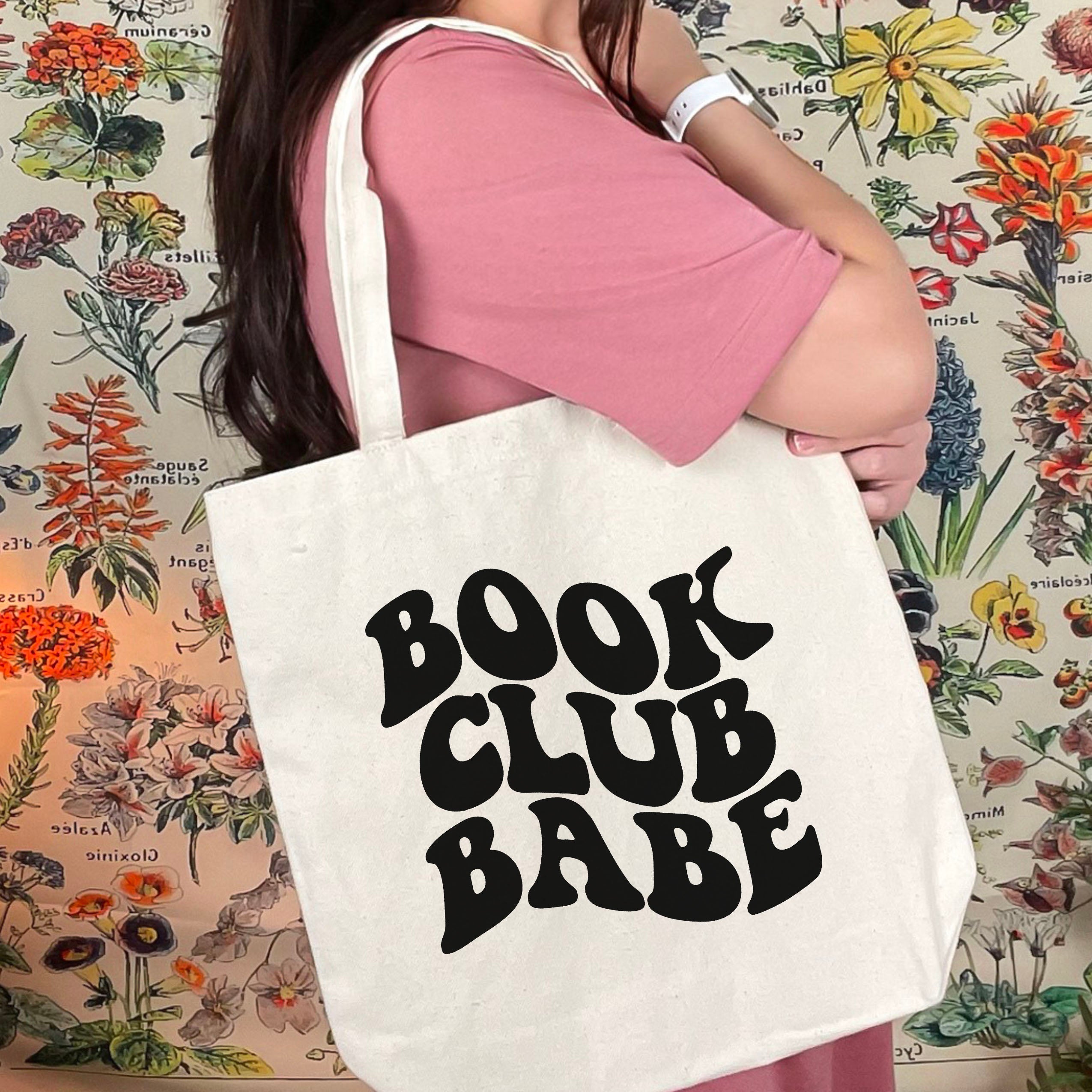 Book Club Babe canvas tote bag, view 2