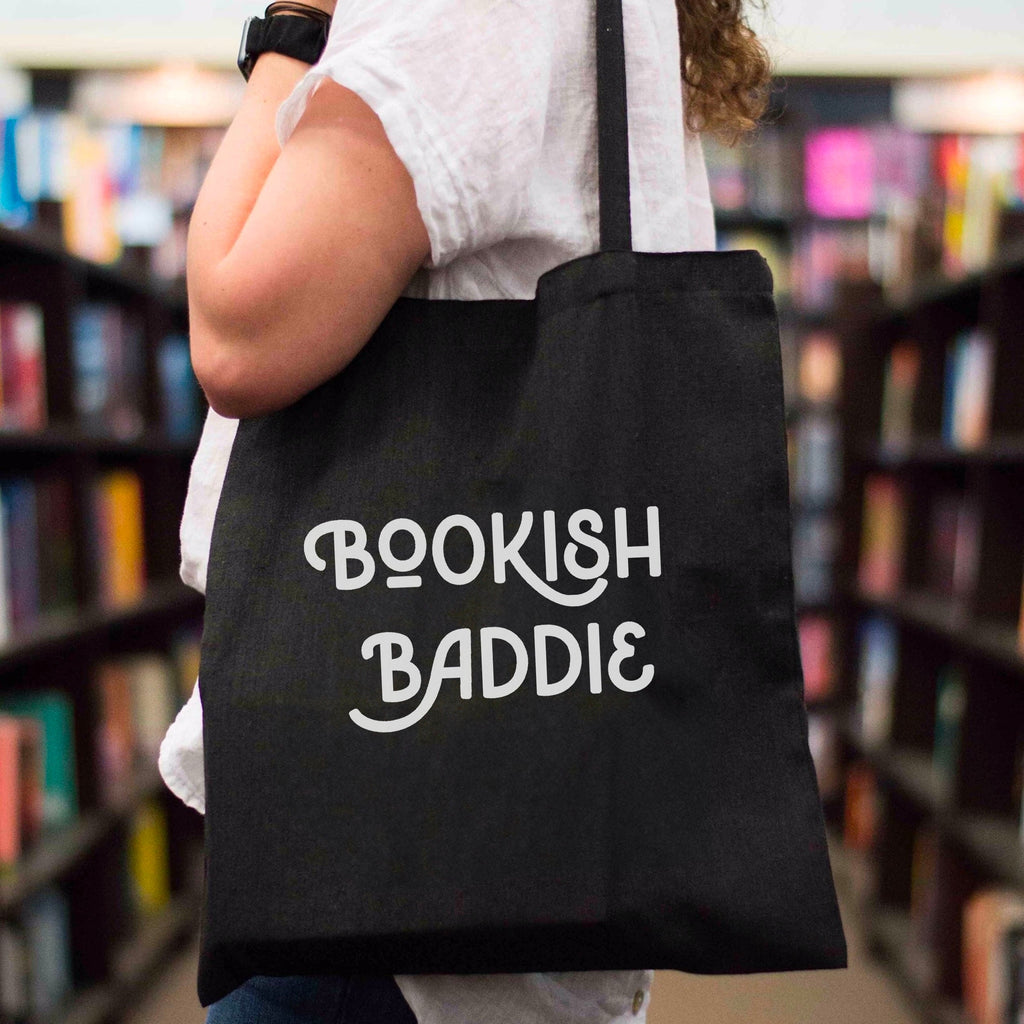 Bookish Baddie canvas tote bag, view 3