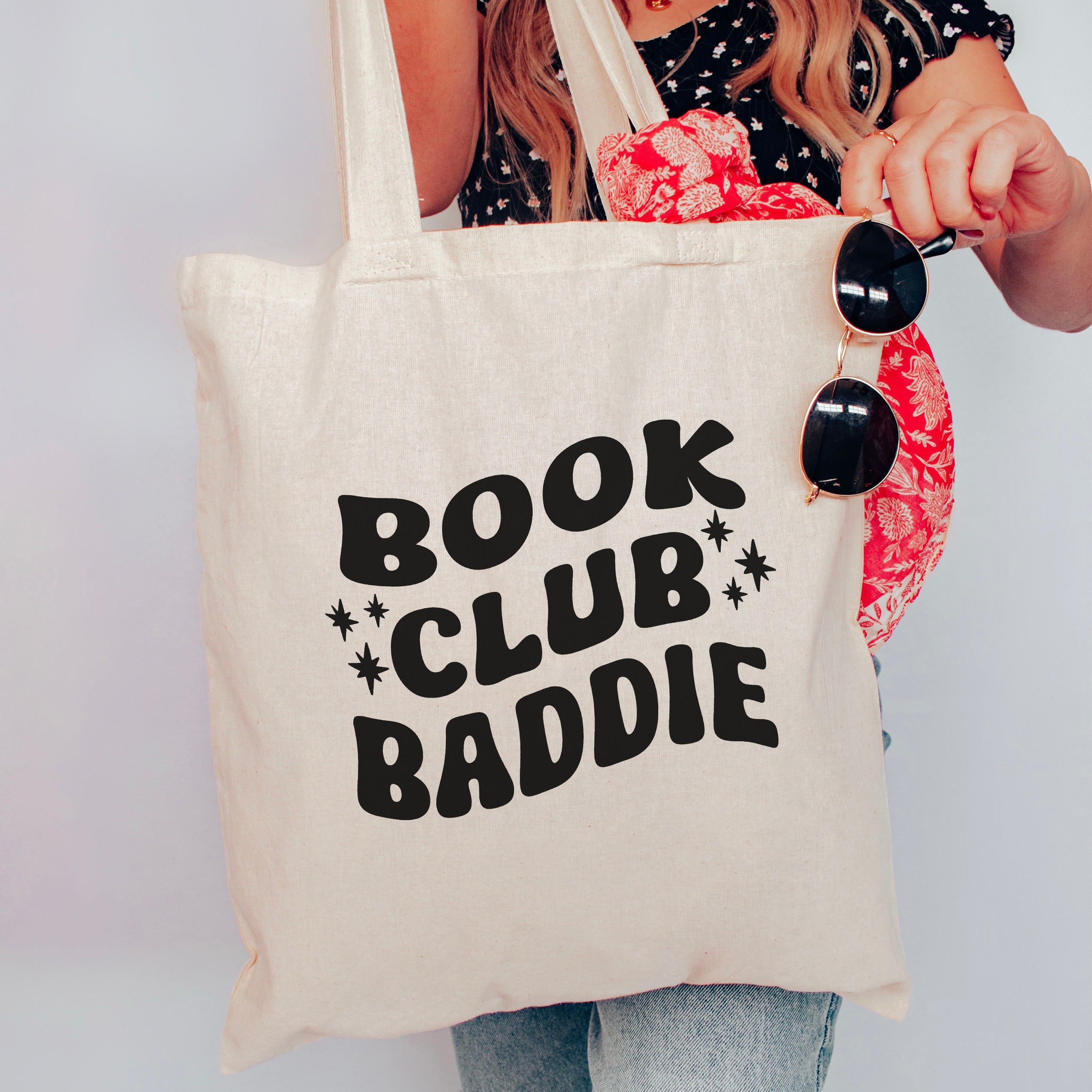 Book Club Baddie canvas tote bag, view 2