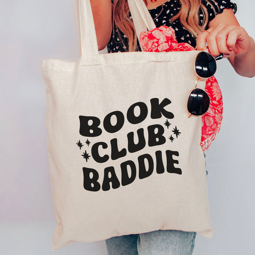 Book Club Baddie canvas tote bag, view 2