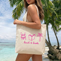 Beach & Books canvas tote bag