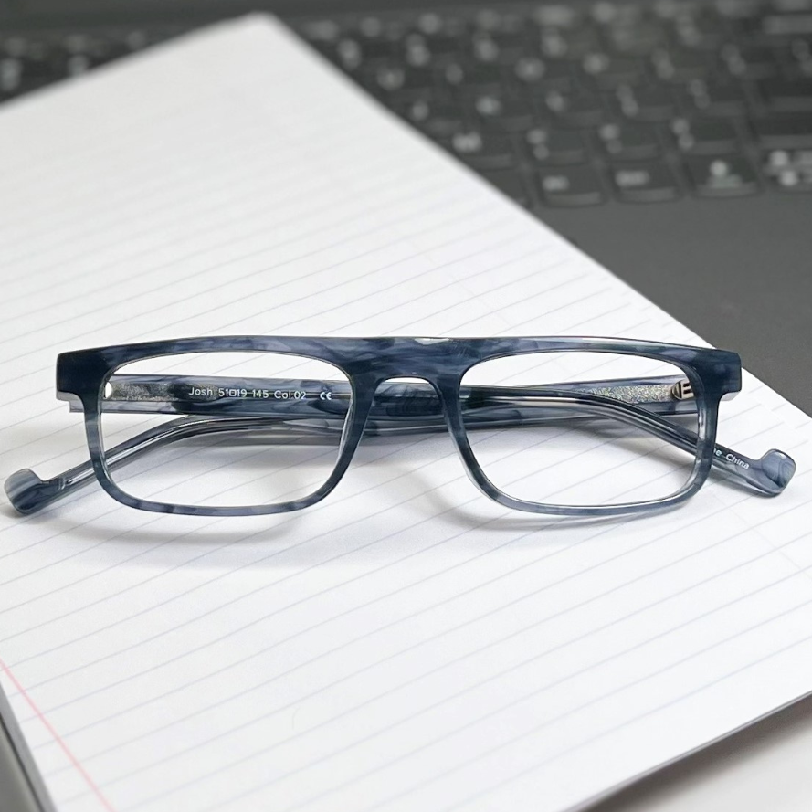 Josh Half Frame Blue Light Reading Glasses for Men, view 3