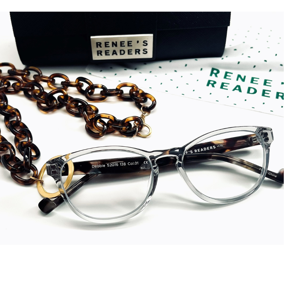 Debbie Translucent Cat Eye Blue Light Reading Glasses, view 2