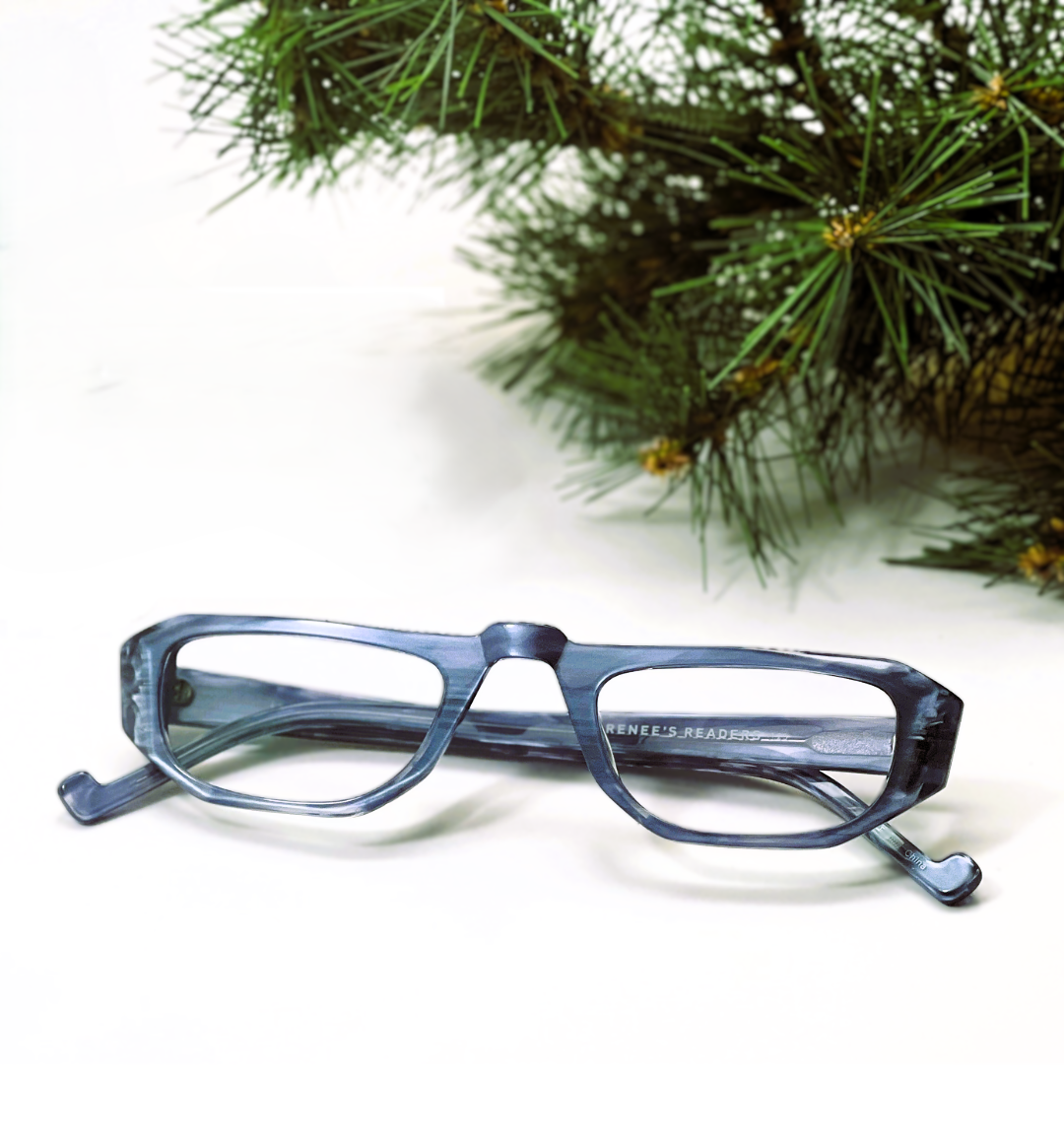 Barbara Half Frame Pearl Acetate Reading Glasses, view 3