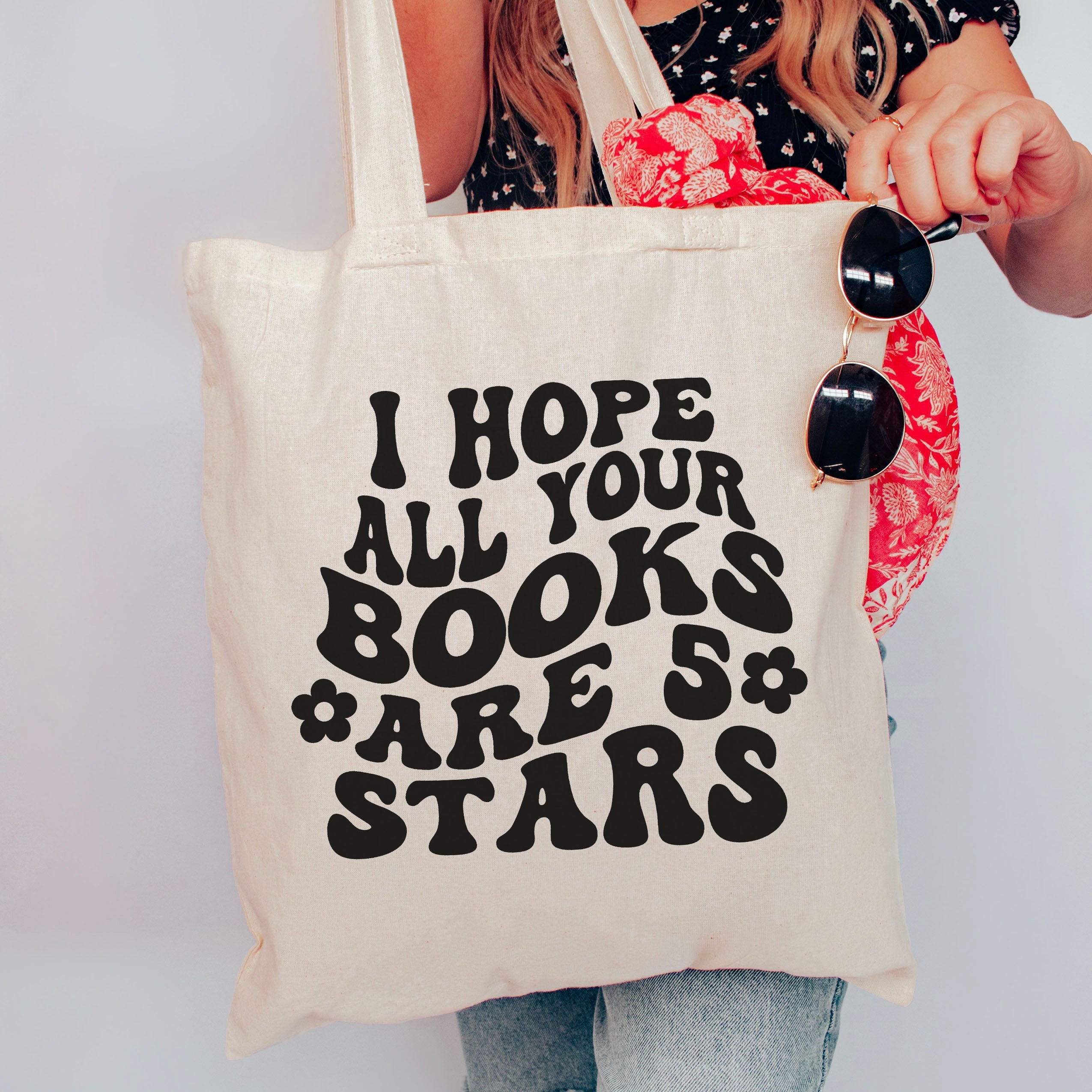 I Hope All Your Books Are 5 Stars canvas tote bag