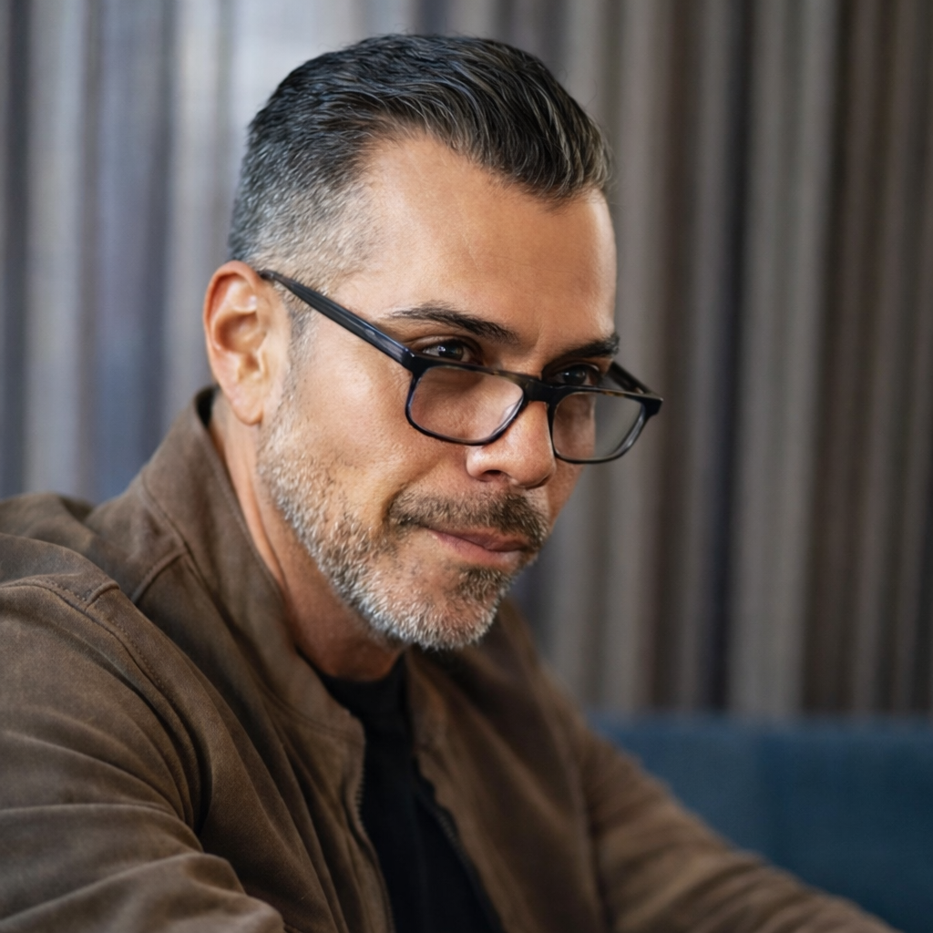Josh Half Frame Blue Light Reading Glasses for Men, view 2