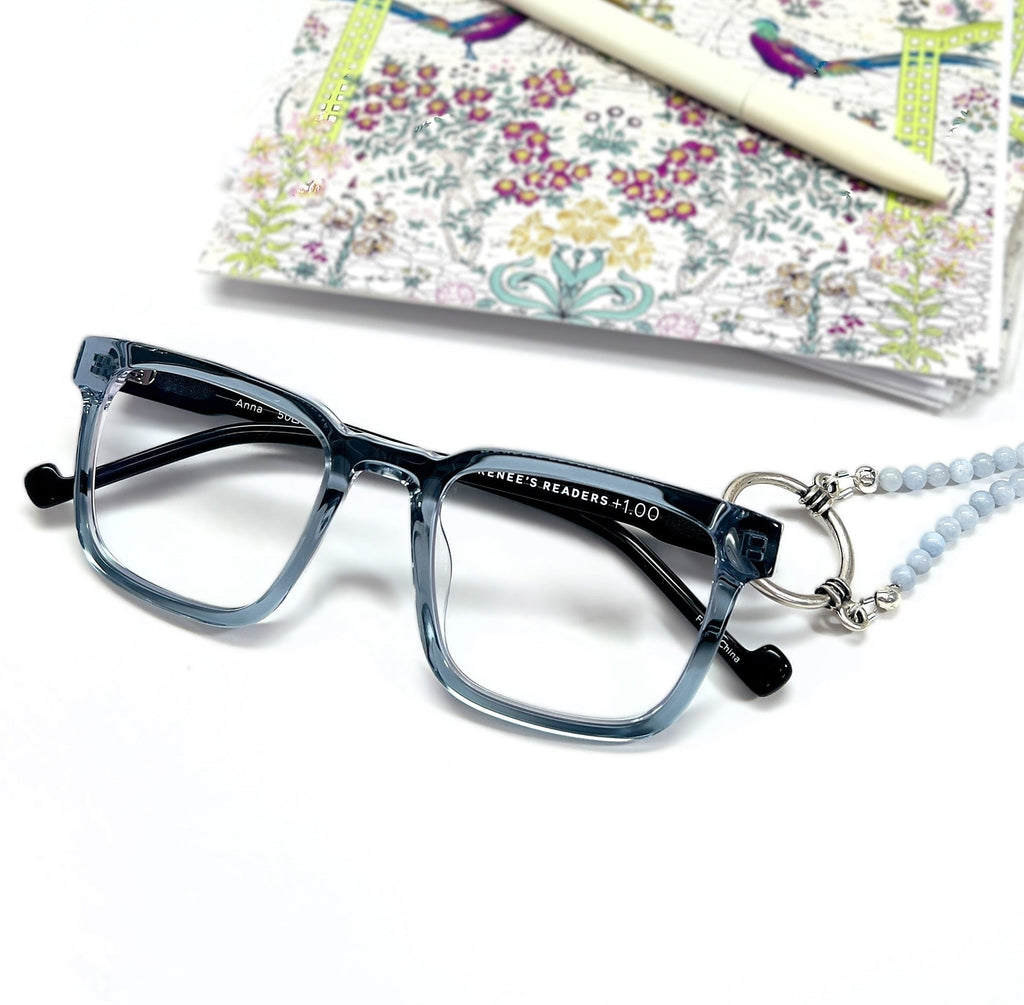 Anna Architectural Acetate Blue Light Reading Glasses, view 5